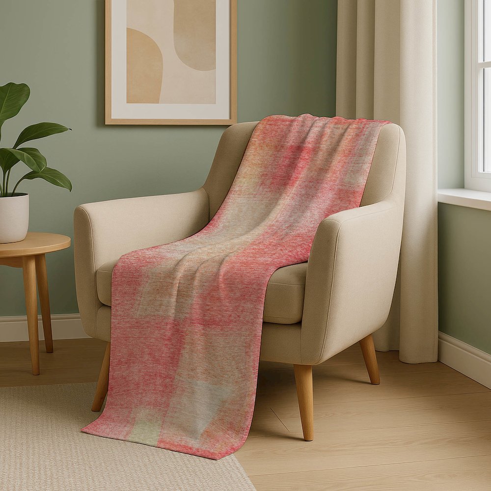 Premium Machine Washable ASB742 Blush 50" x 70" Sherpa Throw Blanket. Picture 5