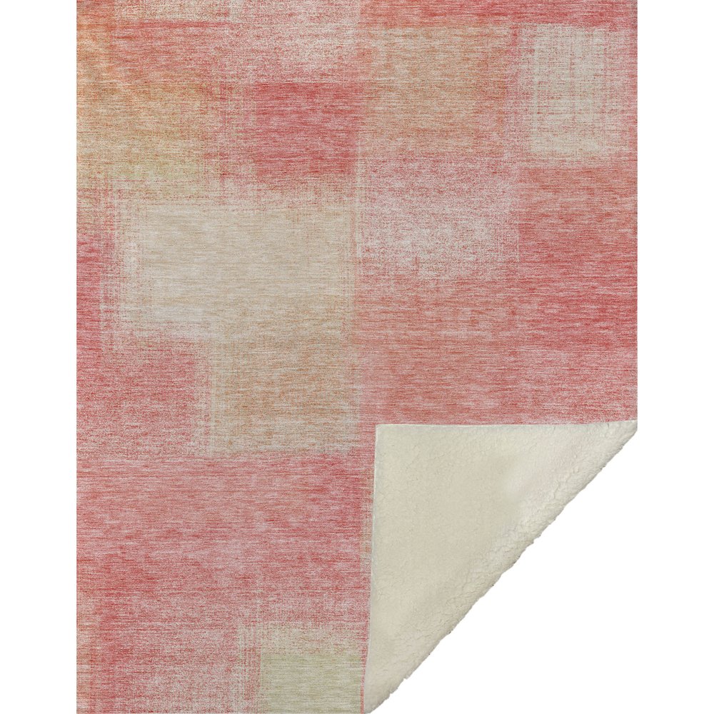 Premium Machine Washable ASB742 Blush 50" x 70" Sherpa Throw Blanket. Picture 1