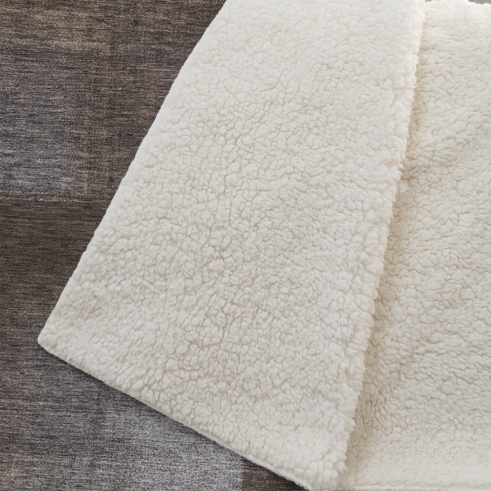 Premium Machine Washable ASB742 Chocolate 50" x 70" Sherpa Throw Blanket. Picture 2