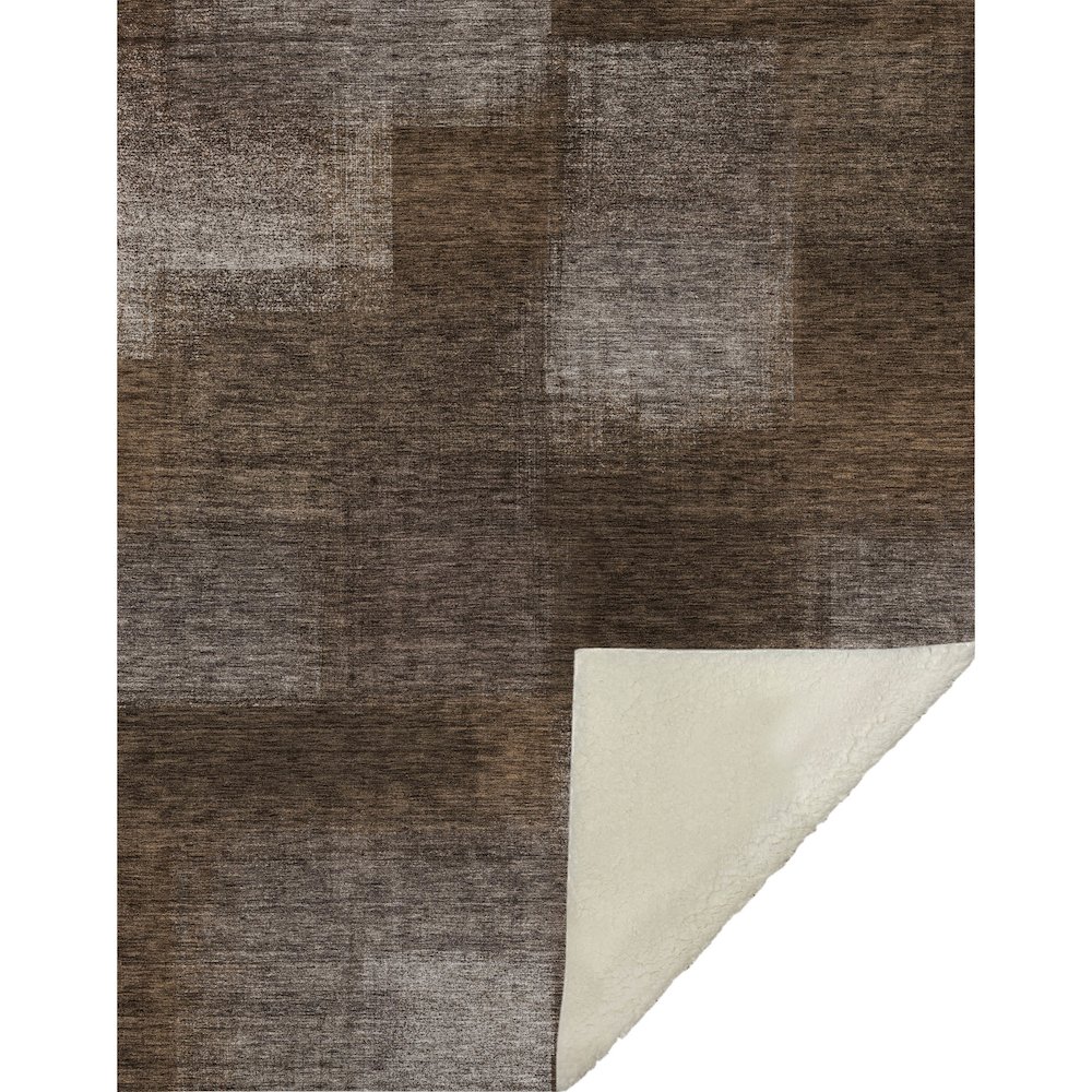 Premium Machine Washable ASB742 Chocolate 50" x 70" Sherpa Throw Blanket. Picture 1