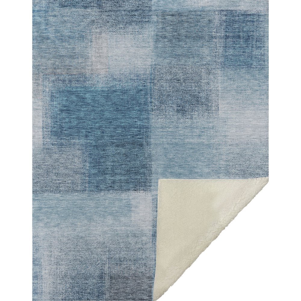 Premium Machine Washable ASB742 Denim 50" x 70" Sherpa Throw Blanket. Picture 1