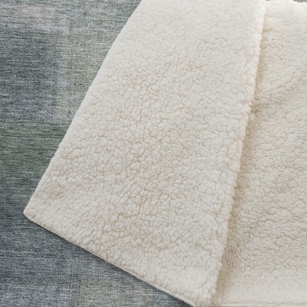 Premium Machine Washable ASB742 Olive 50" x 70" Sherpa Throw Blanket. Picture 2