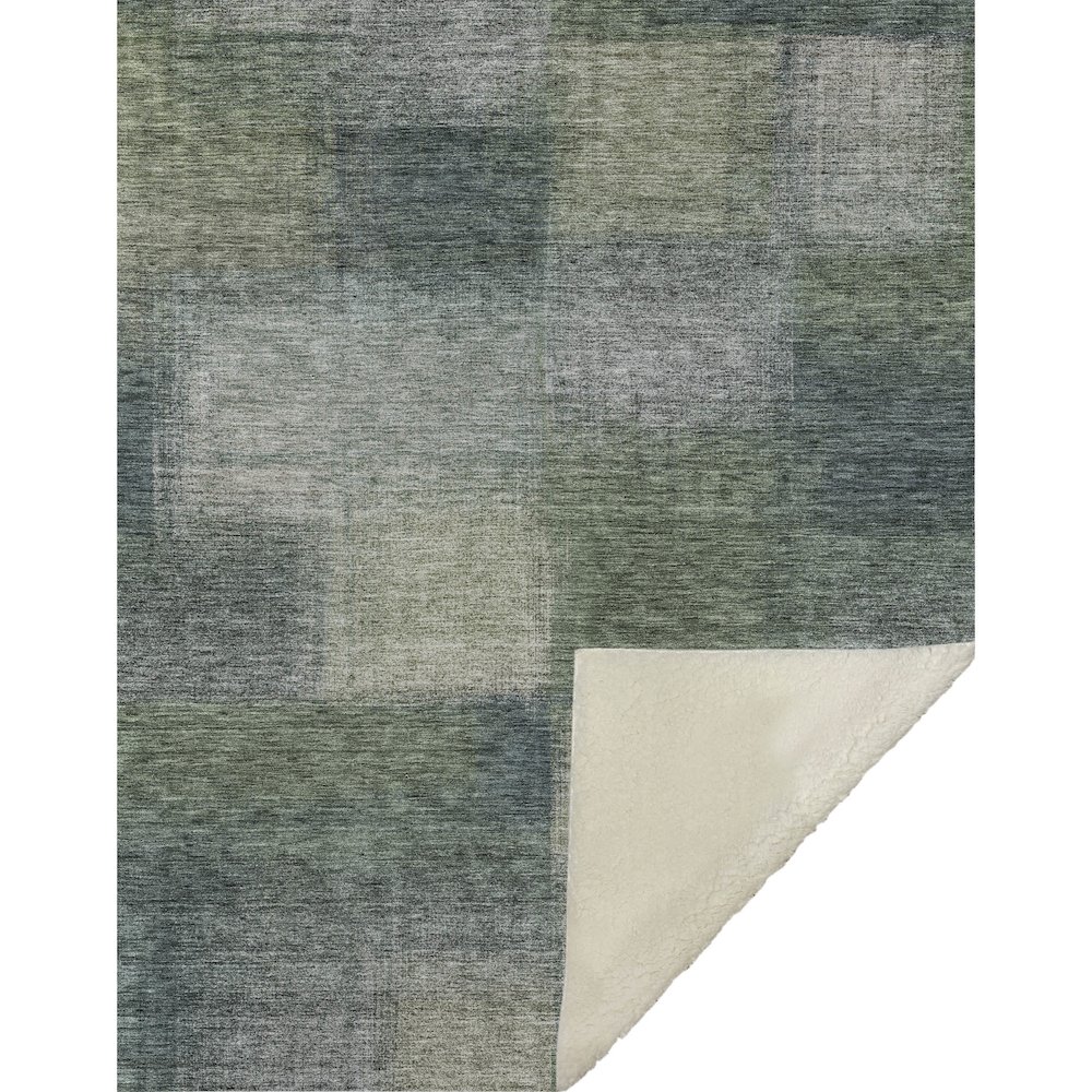 Premium Machine Washable ASB742 Olive 50" x 70" Sherpa Throw Blanket. Picture 1