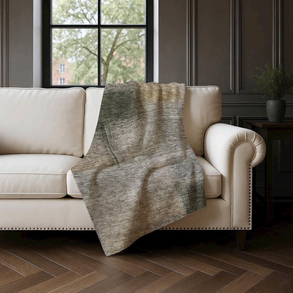 Premium Machine Washable ASB742 Taupe 50" x 70" Sherpa Throw Blanket. Picture 4