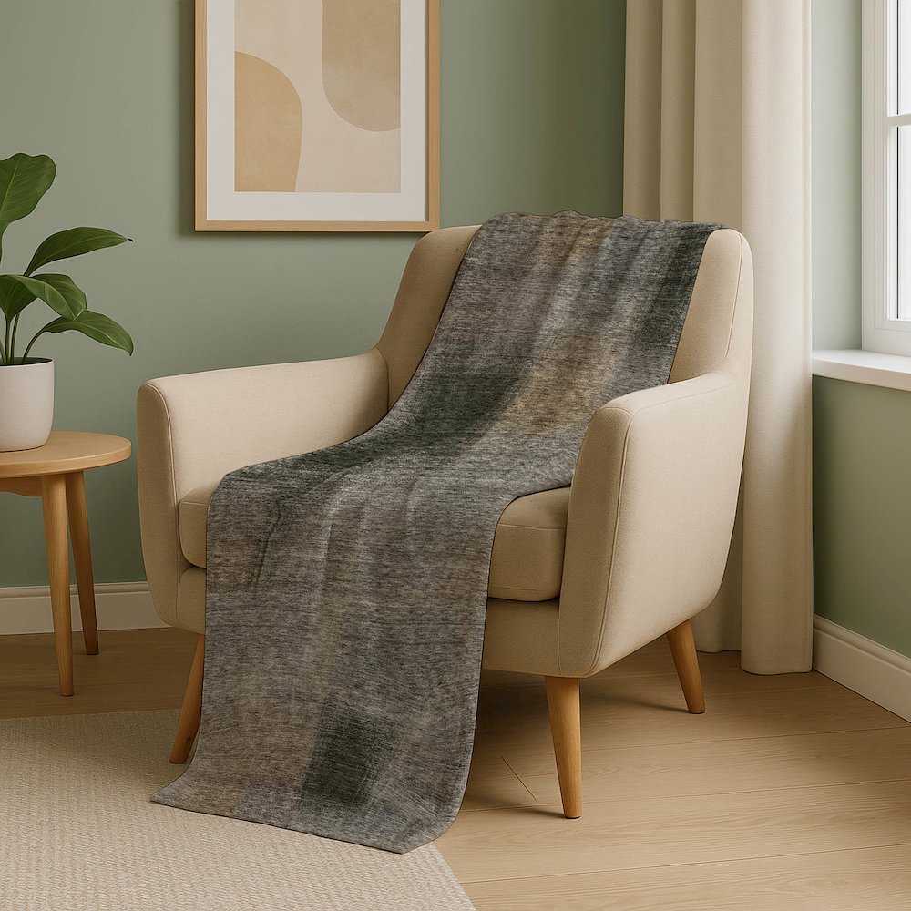 Premium Machine Washable ASB742 Taupe 50" x 70" Sherpa Throw Blanket. Picture 5