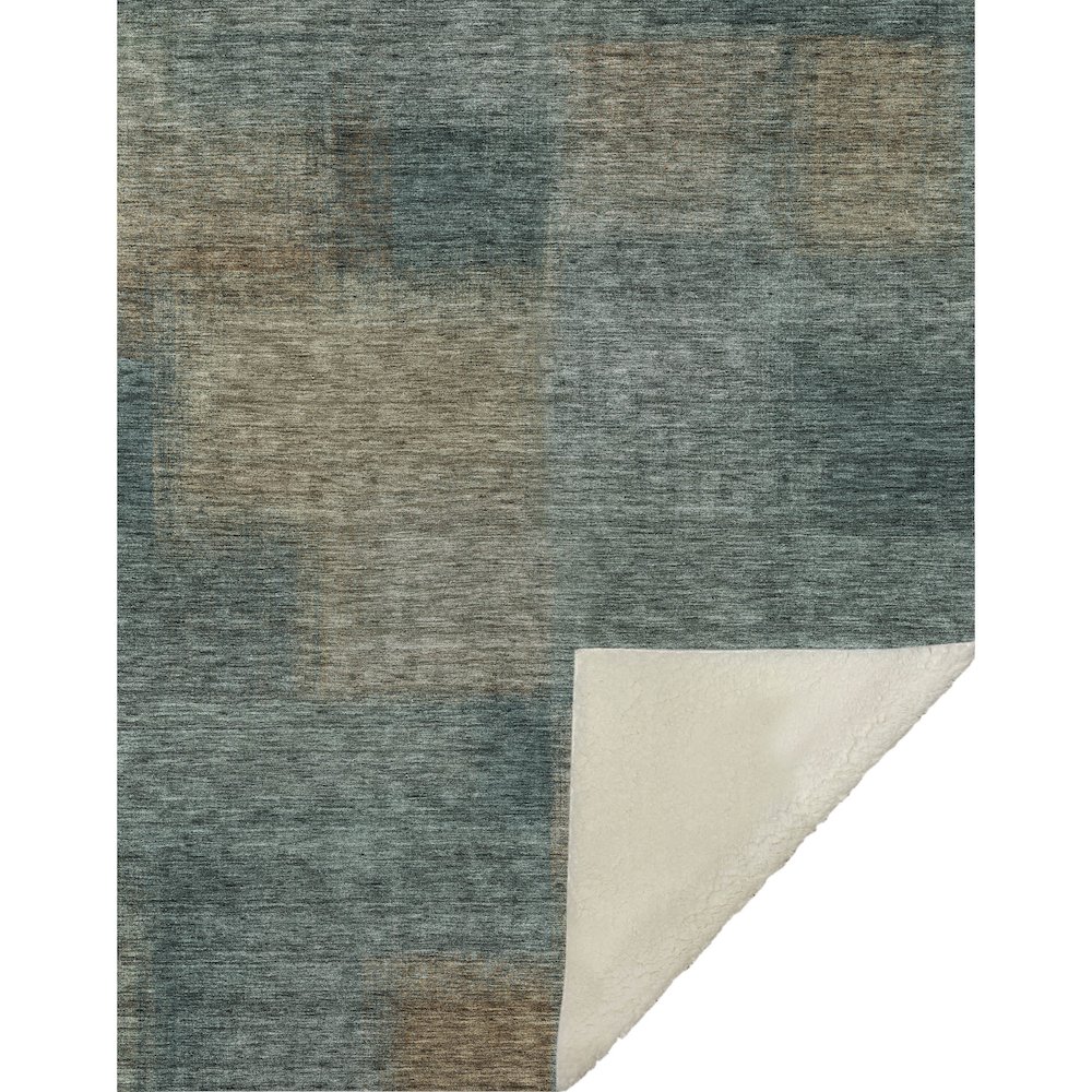 Premium Machine Washable ASB742 Teal 50" x 70" Sherpa Throw Blanket. Picture 1