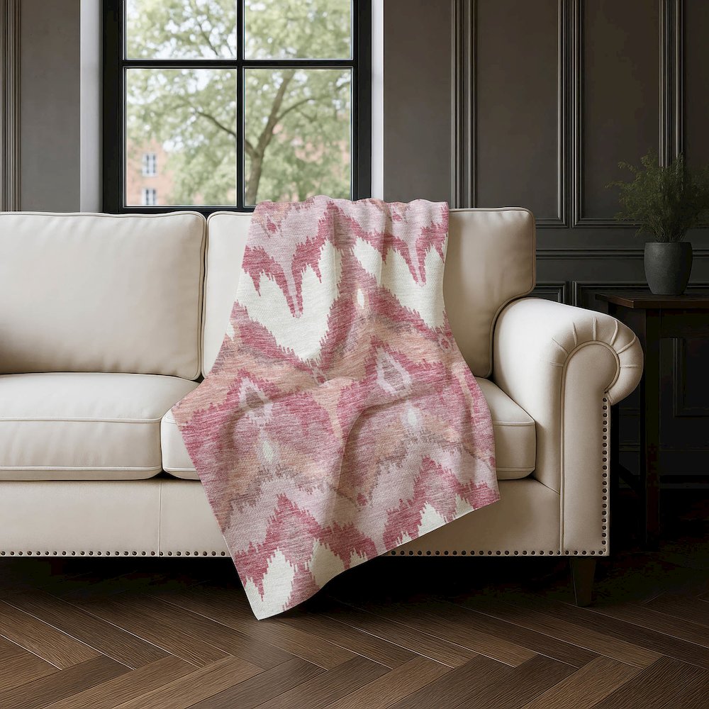 Premium Machine Washable ASB743 Blush 50" x 70" Sherpa Throw Blanket. Picture 4