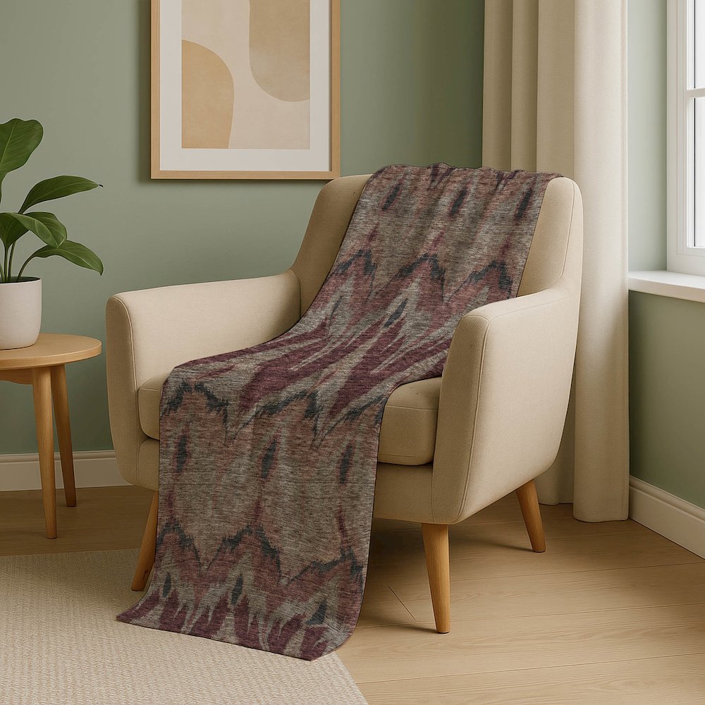 Premium Machine Washable ASB743 Burgundy 50" x 70" Sherpa Throw Blanket. Picture 5