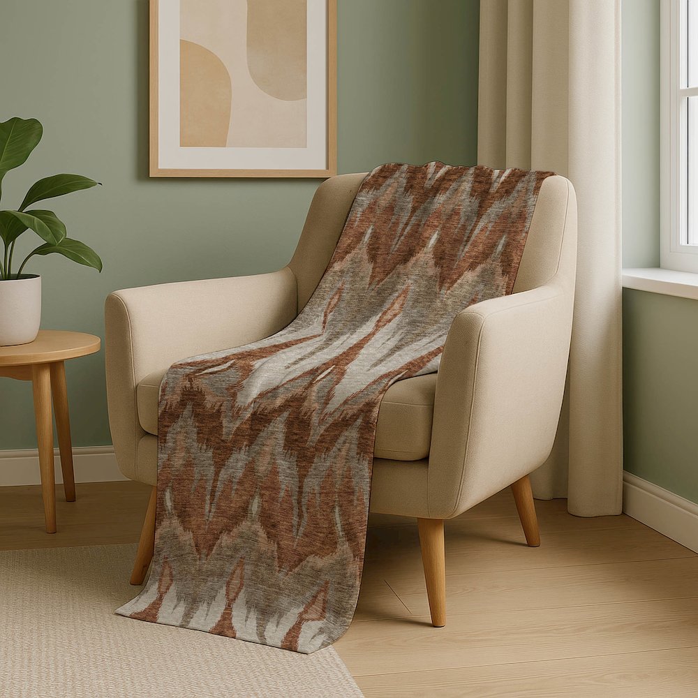 Premium Machine Washable ASB743 Paprika 50" x 70" Sherpa Throw Blanket. Picture 5
