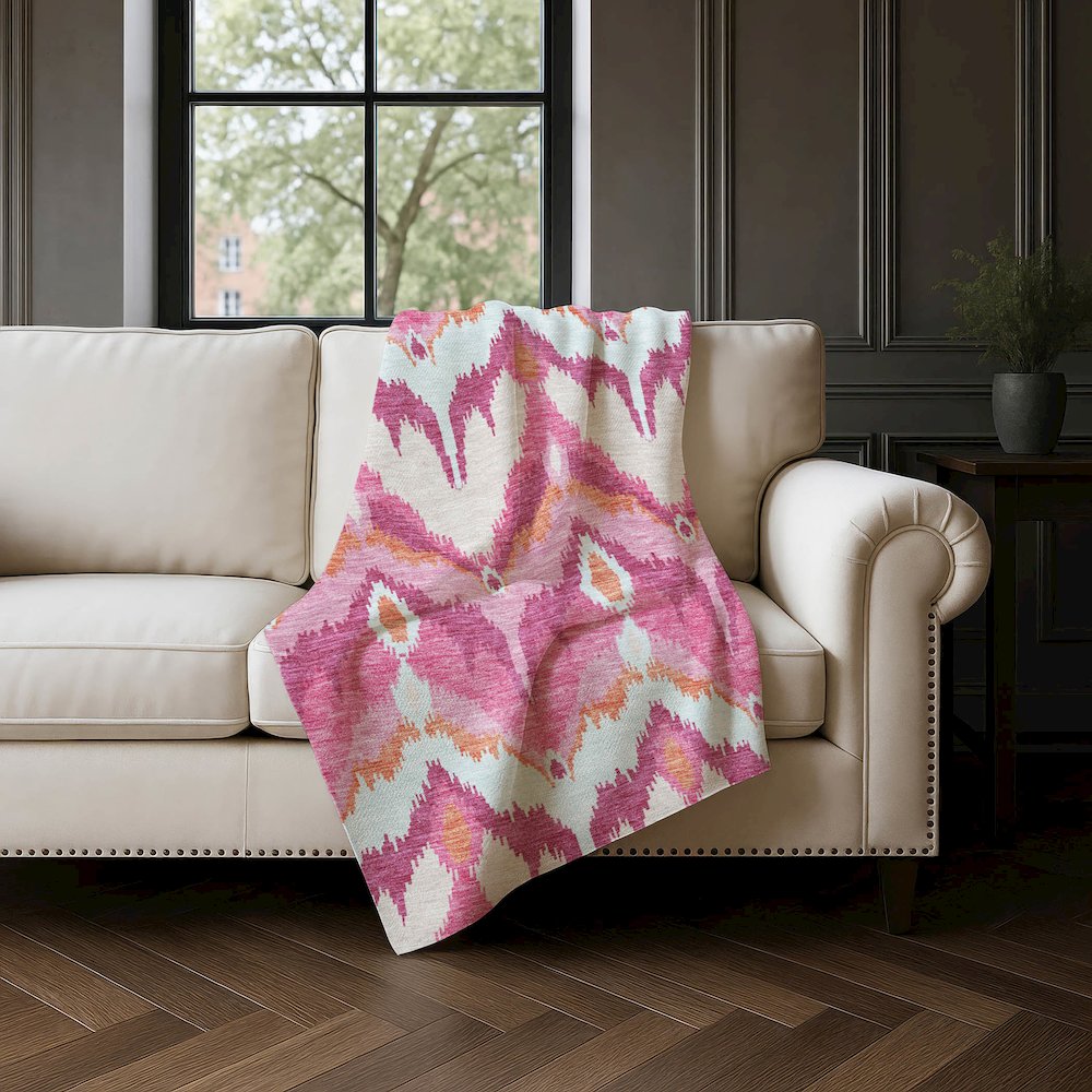Premium Machine Washable ASB743 Pink 50" x 70" Sherpa Throw Blanket. Picture 4
