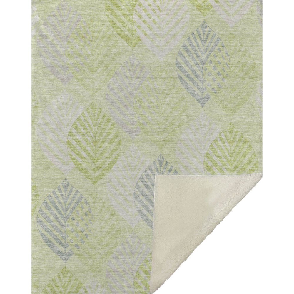 Premium Machine Washable ASB744 Aloe 50" x 70" Sherpa Throw Blanket. Picture 1