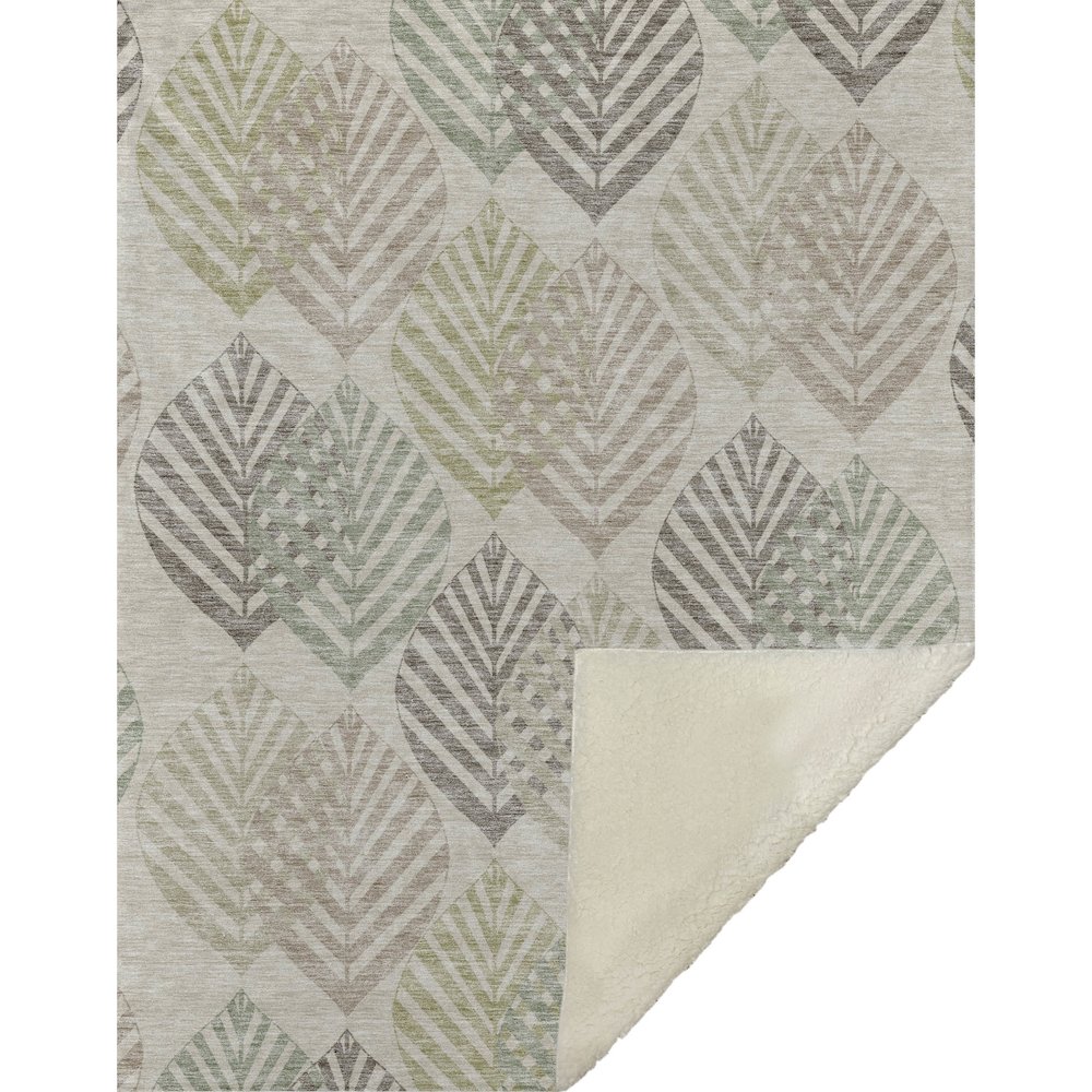 Premium Machine Washable ASB744 Beige 50" x 70" Sherpa Throw Blanket. Picture 1