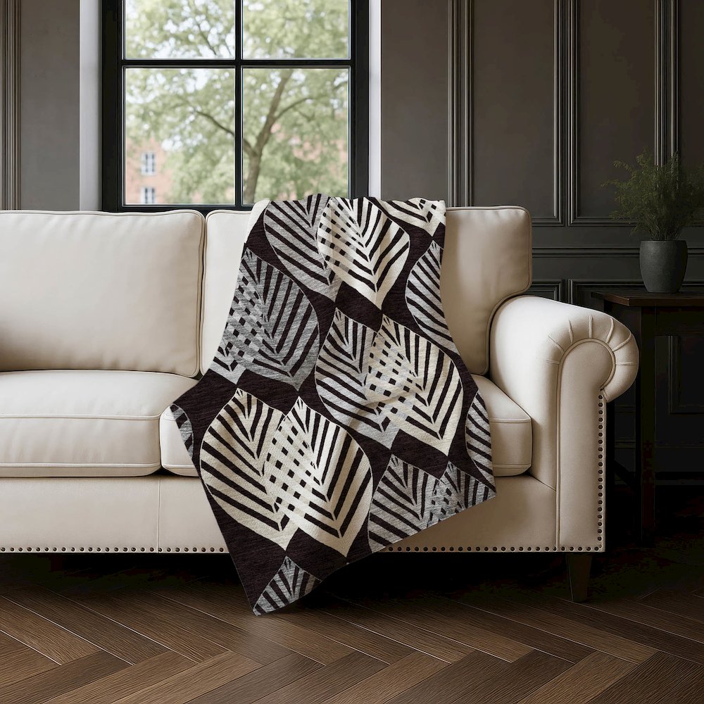 Premium Machine Washable ASB744 Black 50" x 70" Sherpa Throw Blanket. Picture 4