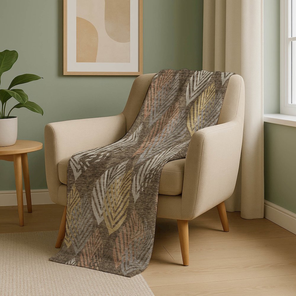 Premium Machine Washable ASB744 Chocolate 50" x 70" Sherpa Throw Blanket. Picture 5