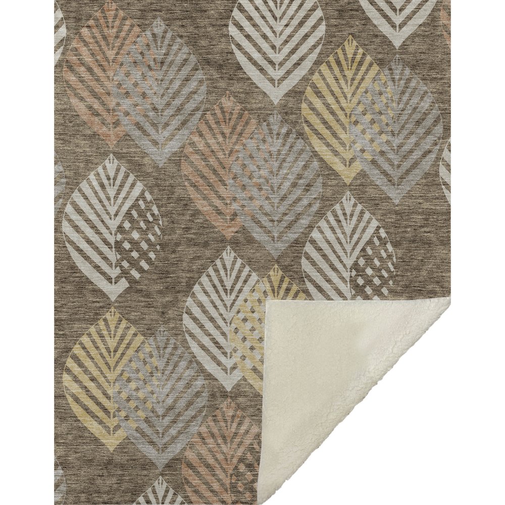 Premium Machine Washable ASB744 Chocolate 50" x 70" Sherpa Throw Blanket. Picture 1