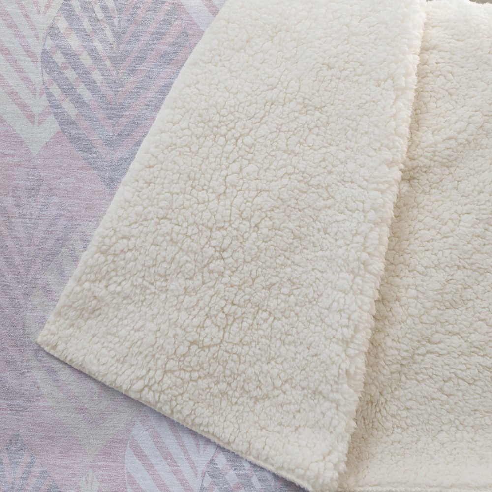 Premium Machine Washable ASB744 Pink 50" x 70" Sherpa Throw Blanket. Picture 2