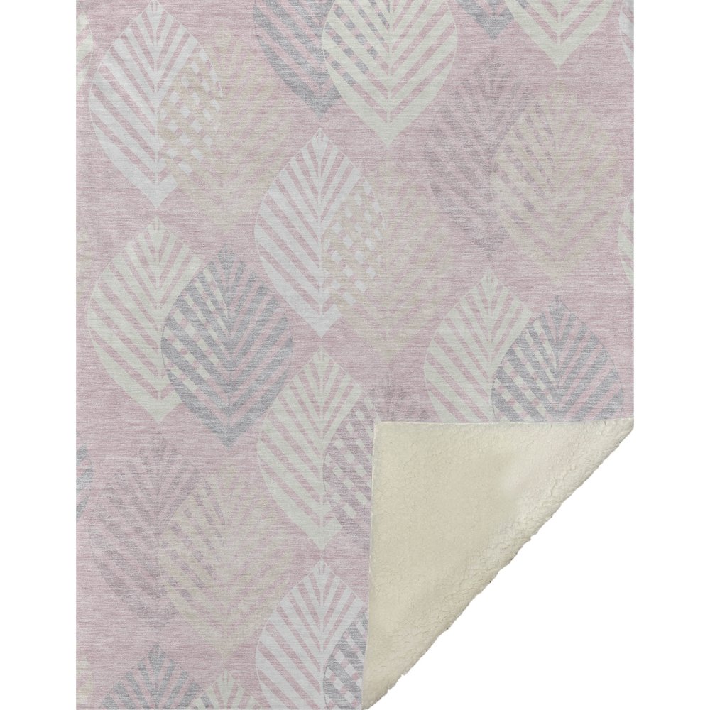 Premium Machine Washable ASB744 Pink 50" x 70" Sherpa Throw Blanket. Picture 1