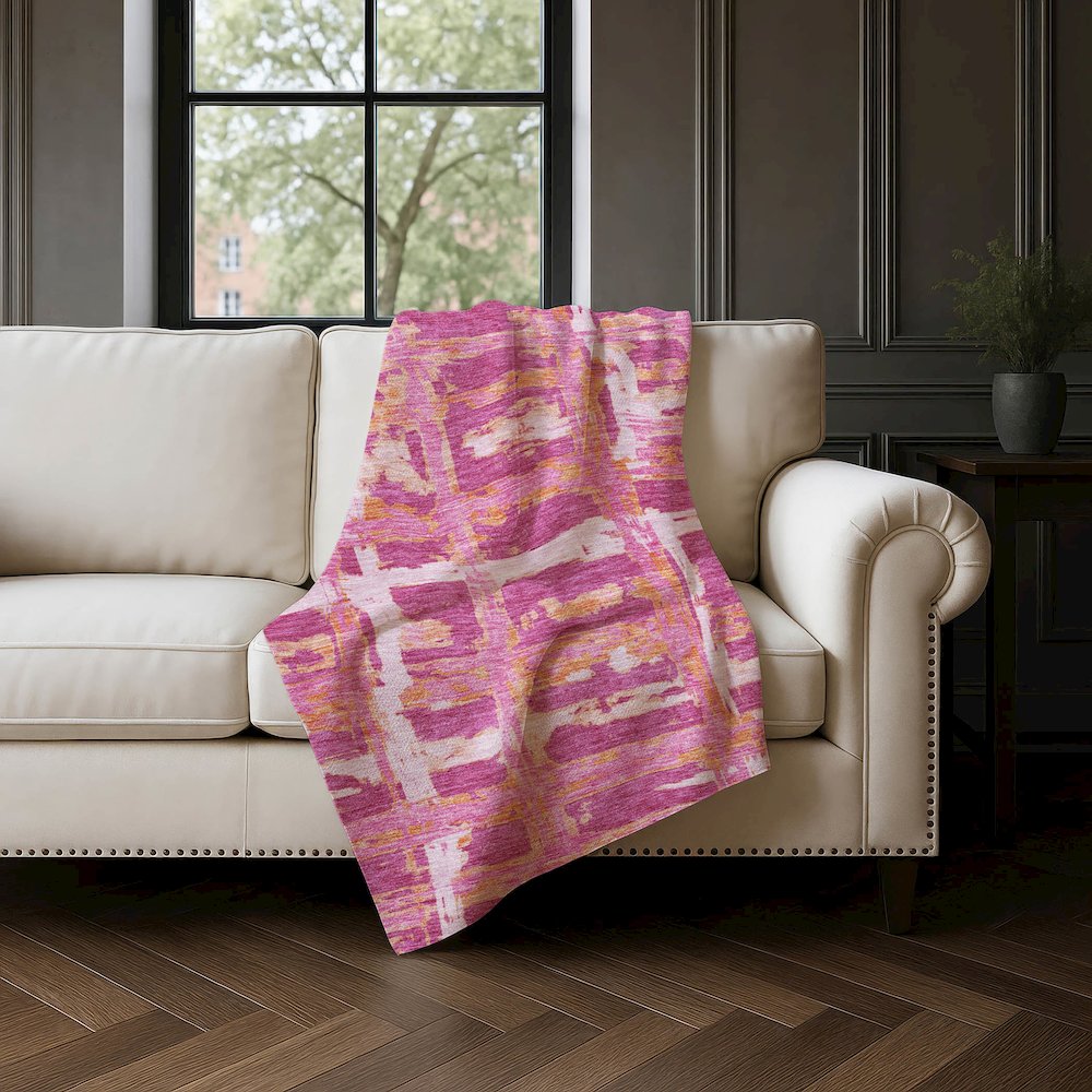 Premium Machine Washable ASB745 Blush 50" x 70" Sherpa Throw Blanket. Picture 4