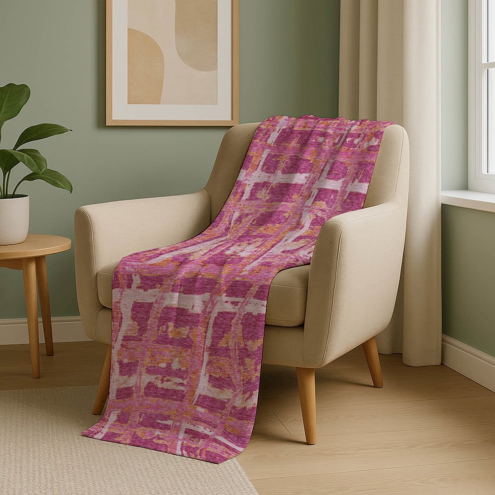 Premium Machine Washable ASB745 Blush 50" x 70" Sherpa Throw Blanket. Picture 5