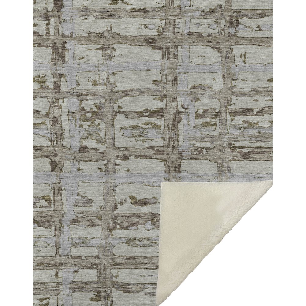Premium Machine Washable ASB745 Taupe 50" x 70" Sherpa Throw Blanket. Picture 1