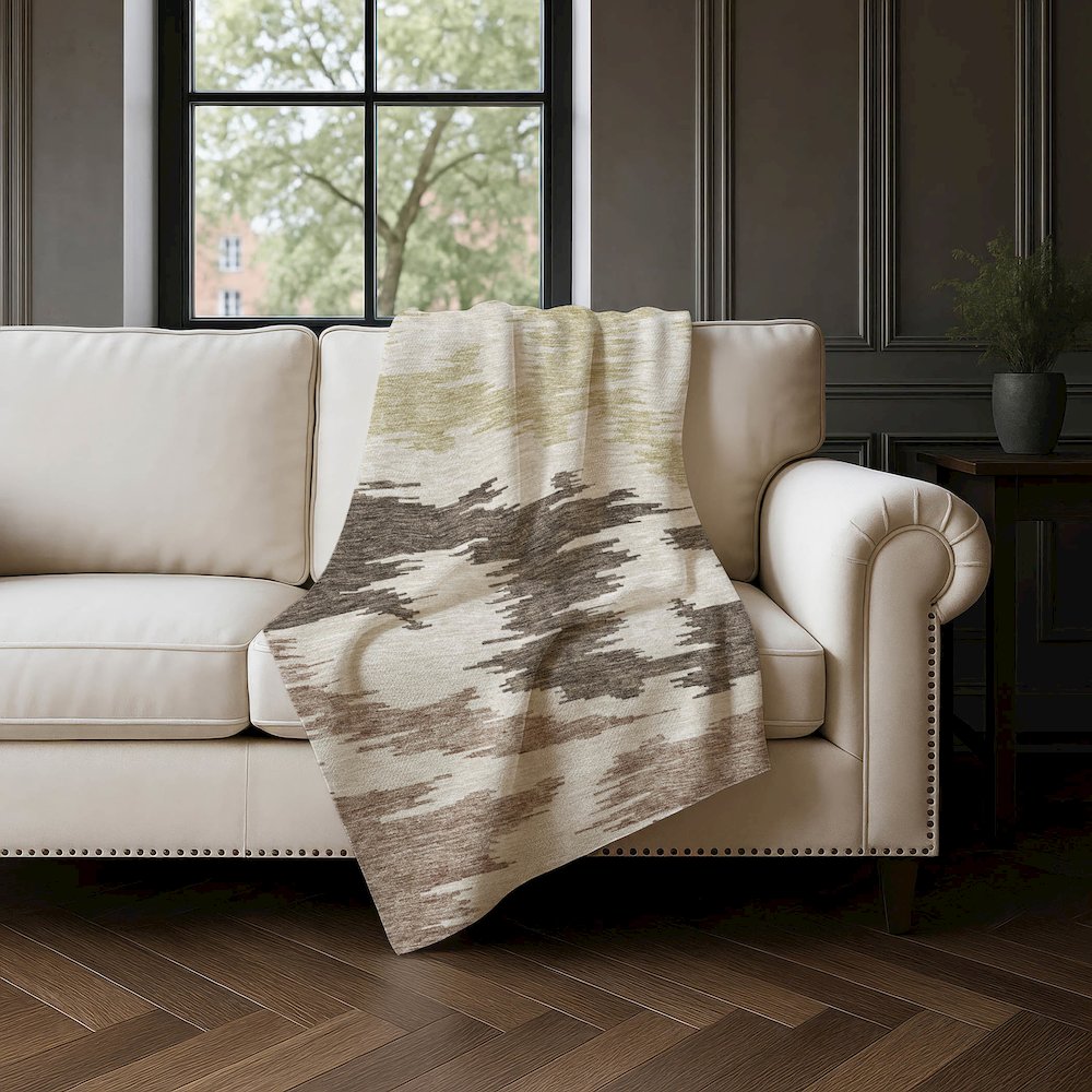 Premium Machine Washable ASB746 Chocolate 50" x 70" Sherpa Throw Blanket. Picture 4