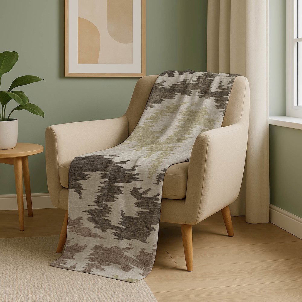 Premium Machine Washable ASB746 Chocolate 50" x 70" Sherpa Throw Blanket. Picture 5