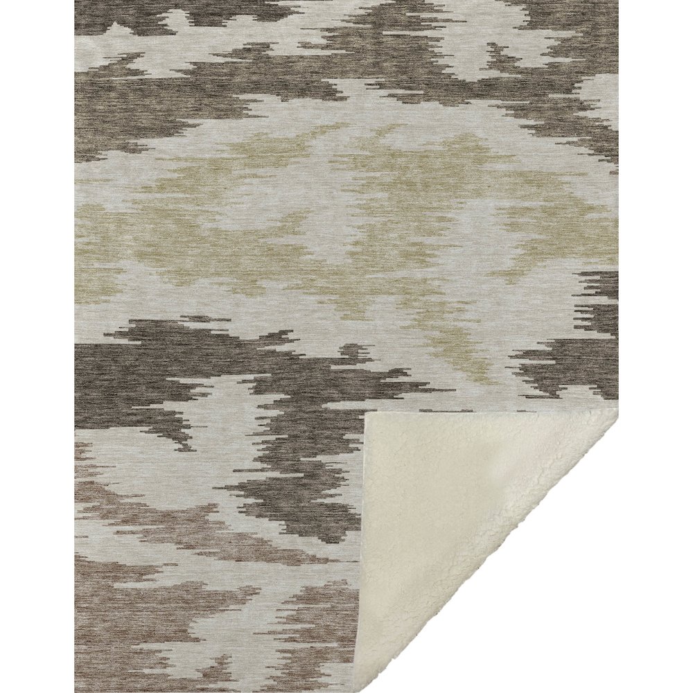Premium Machine Washable ASB746 Chocolate 50" x 70" Sherpa Throw Blanket. Picture 1
