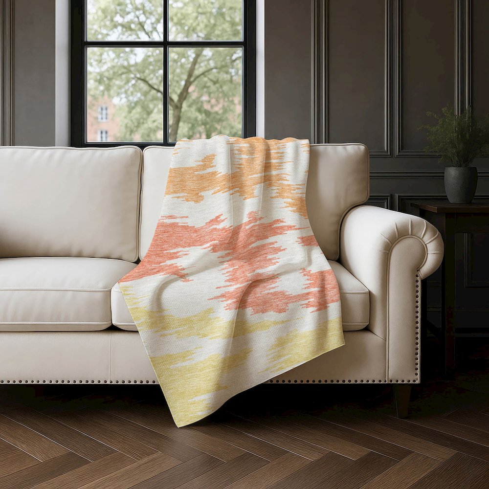 Premium Machine Washable ASB746 Coral 50" x 70" Sherpa Throw Blanket. Picture 4