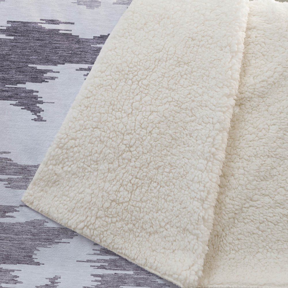 Premium Machine Washable ASB746 Purple 50" x 70" Sherpa Throw Blanket. Picture 2
