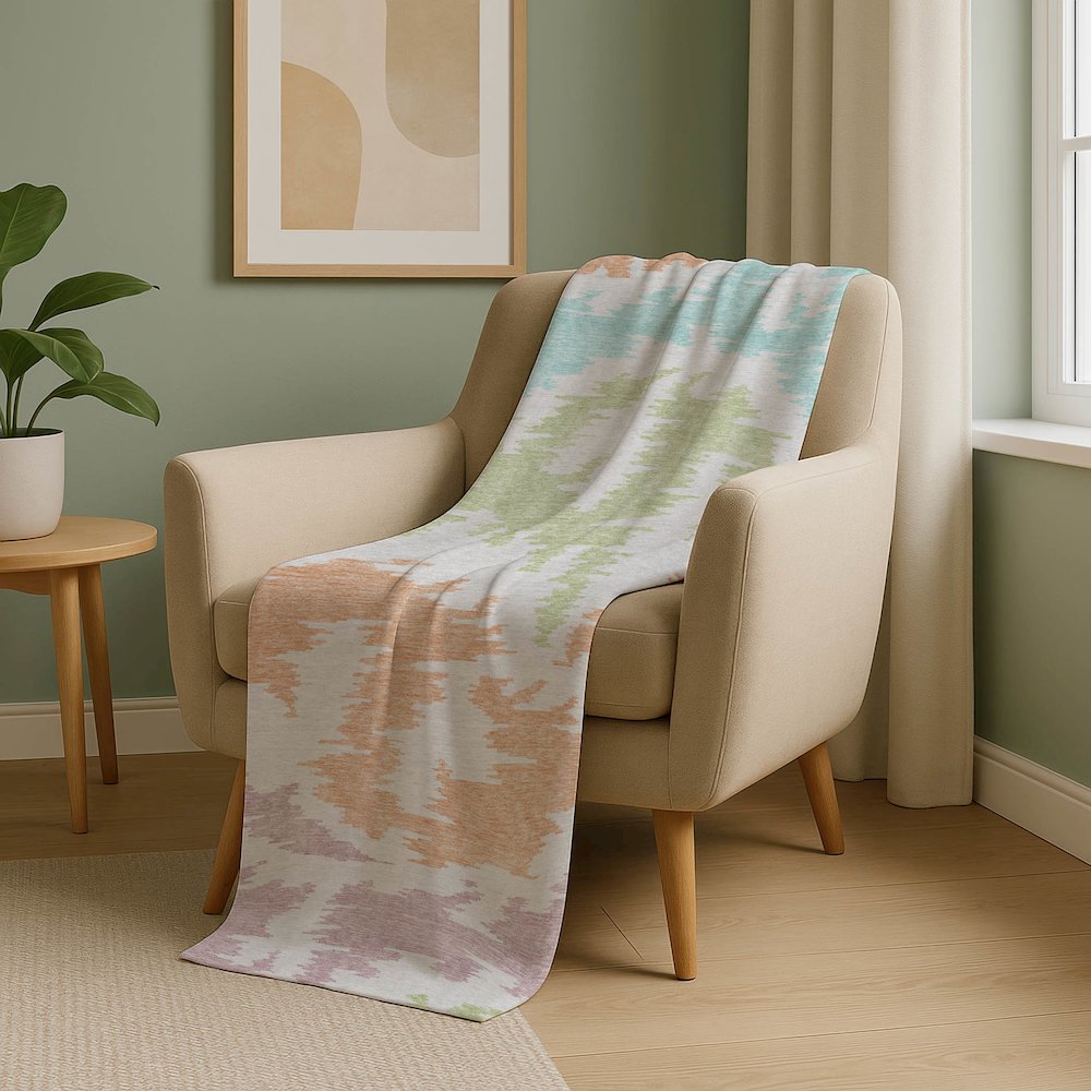 Premium Machine Washable ASB746 White 50" x 70" Sherpa Throw Blanket. Picture 5