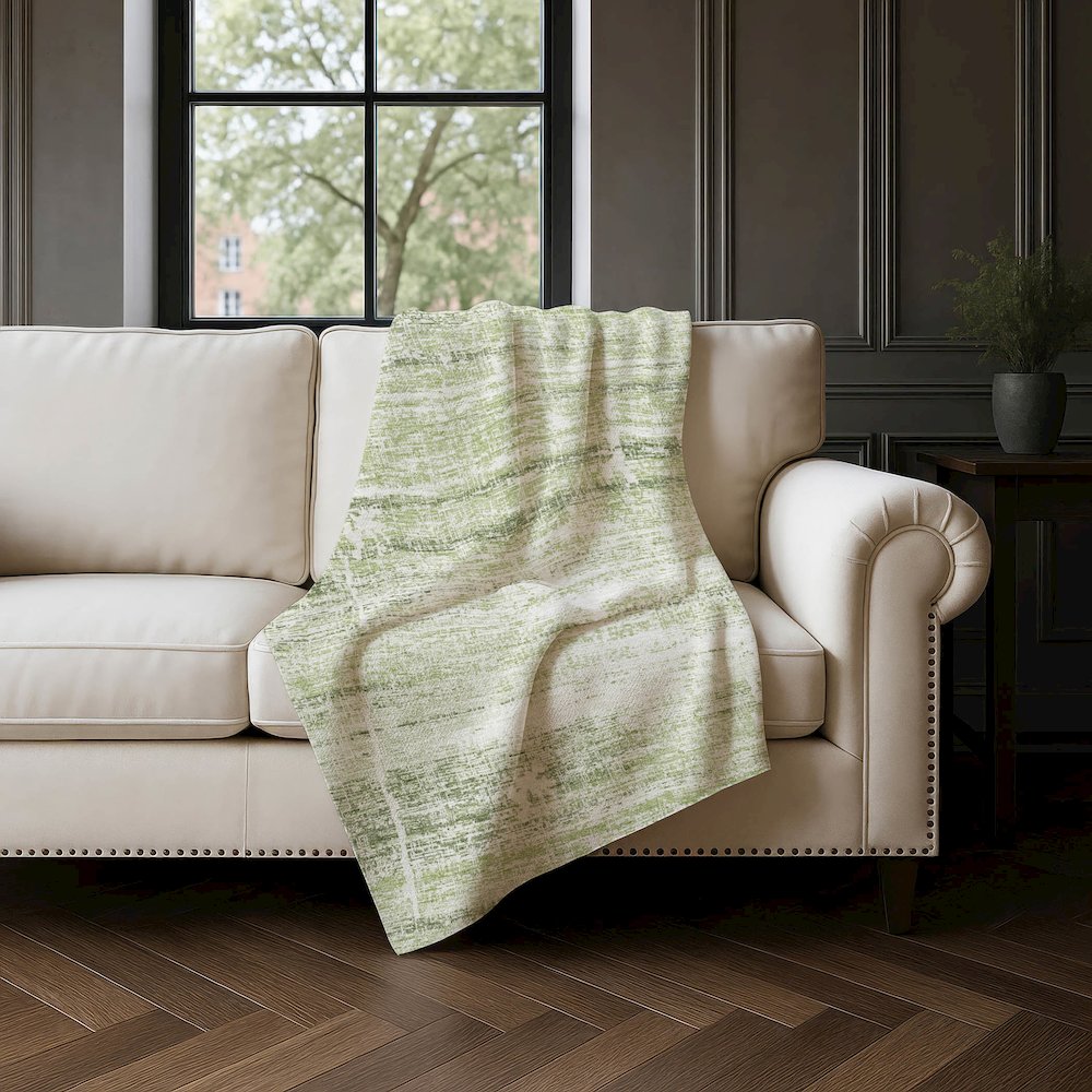 Premium Machine Washable ASB747 Aloe 50" x 70" Sherpa Throw Blanket. Picture 4