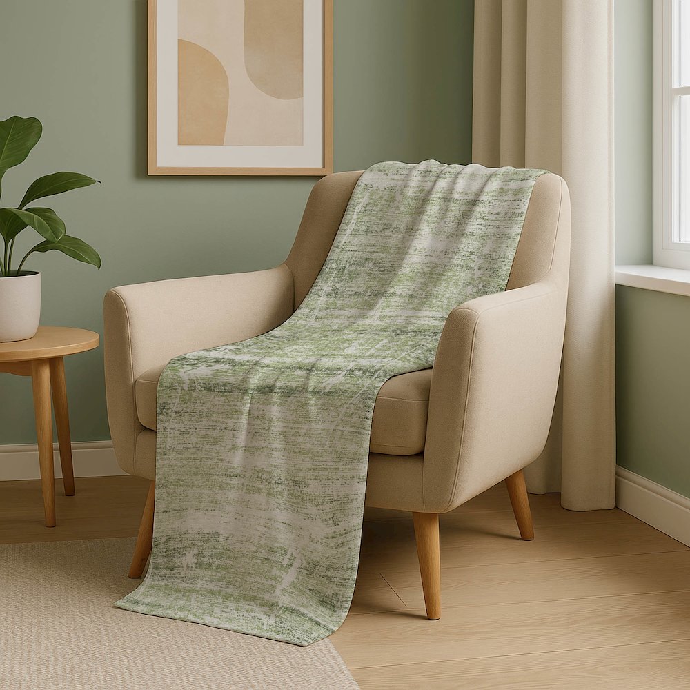 Premium Machine Washable ASB747 Aloe 50" x 70" Sherpa Throw Blanket. Picture 5