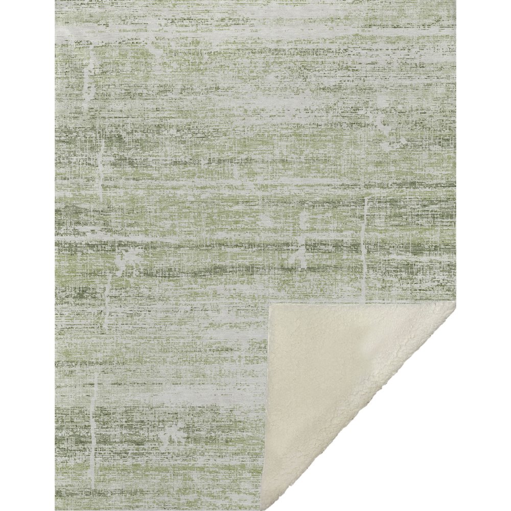 Premium Machine Washable ASB747 Aloe 50" x 70" Sherpa Throw Blanket. Picture 1