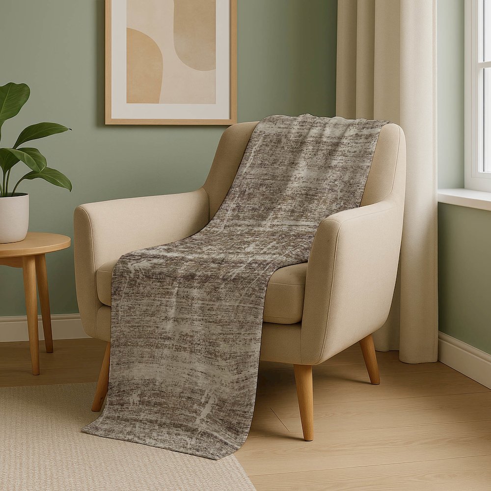 Premium Machine Washable ASB747 Brown 50" x 70" Sherpa Throw Blanket. Picture 5