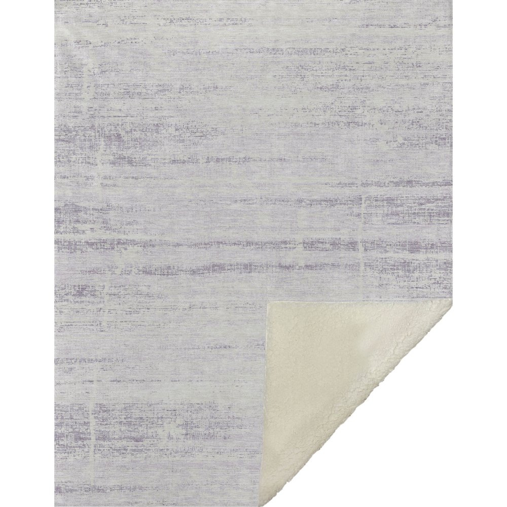 Premium Machine Washable ASB747 Lavender 50" x 70" Sherpa Throw Blanket. Picture 1
