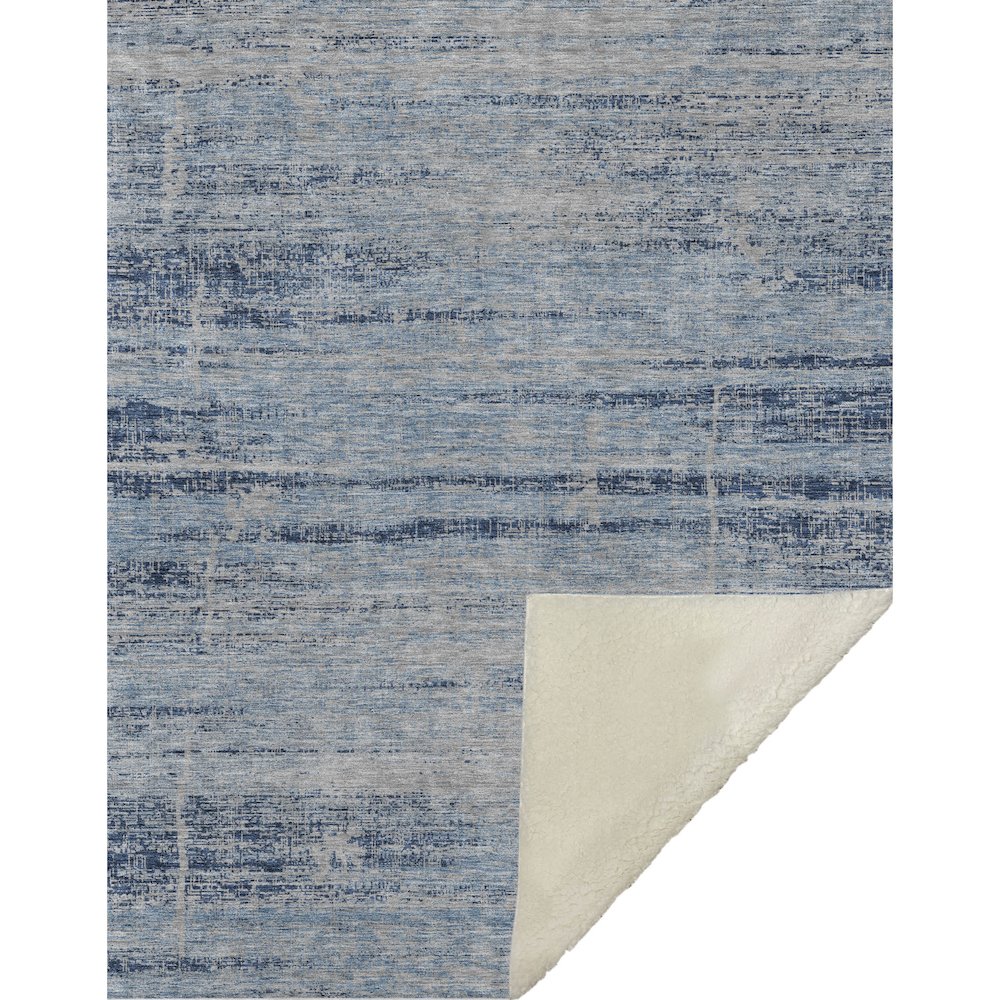 Premium Machine Washable ASB747 Sky 50" x 70" Sherpa Throw Blanket. Picture 1