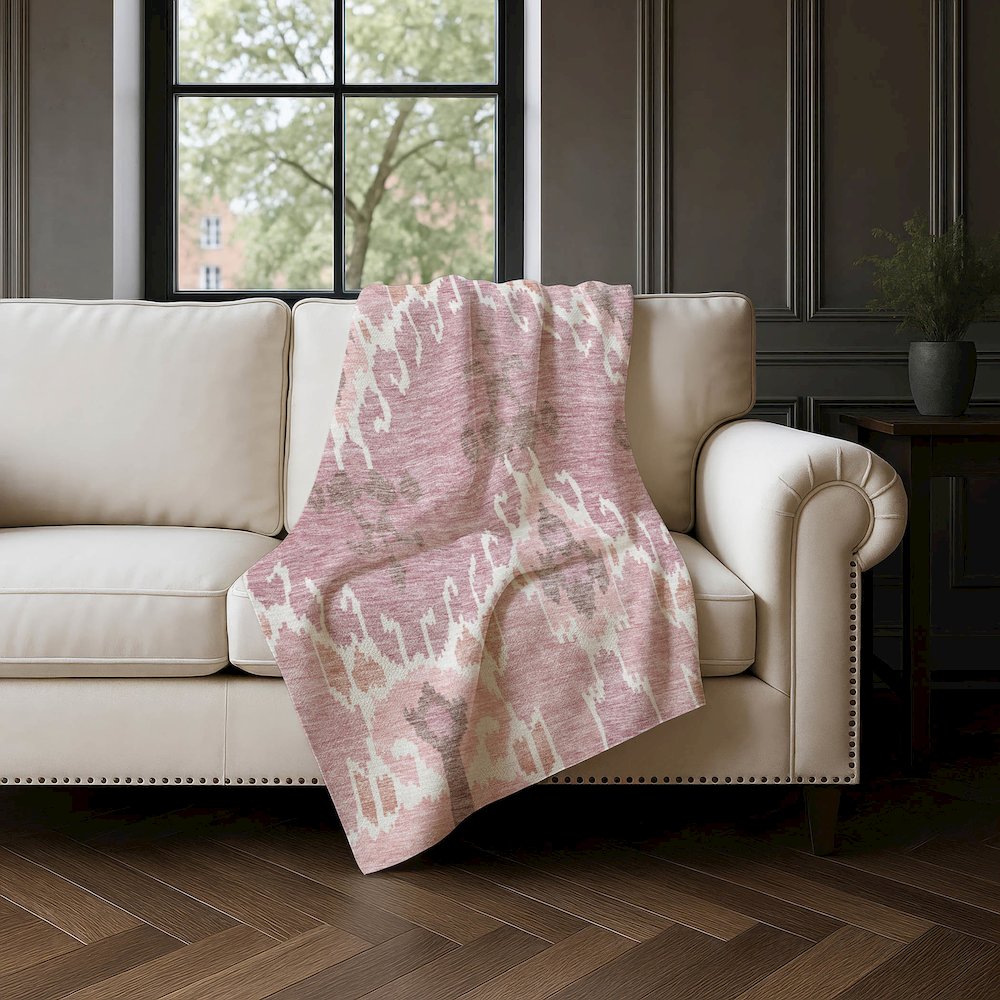 Premium Machine Washable ASB748 Blush 50" x 70" Sherpa Throw Blanket. Picture 4