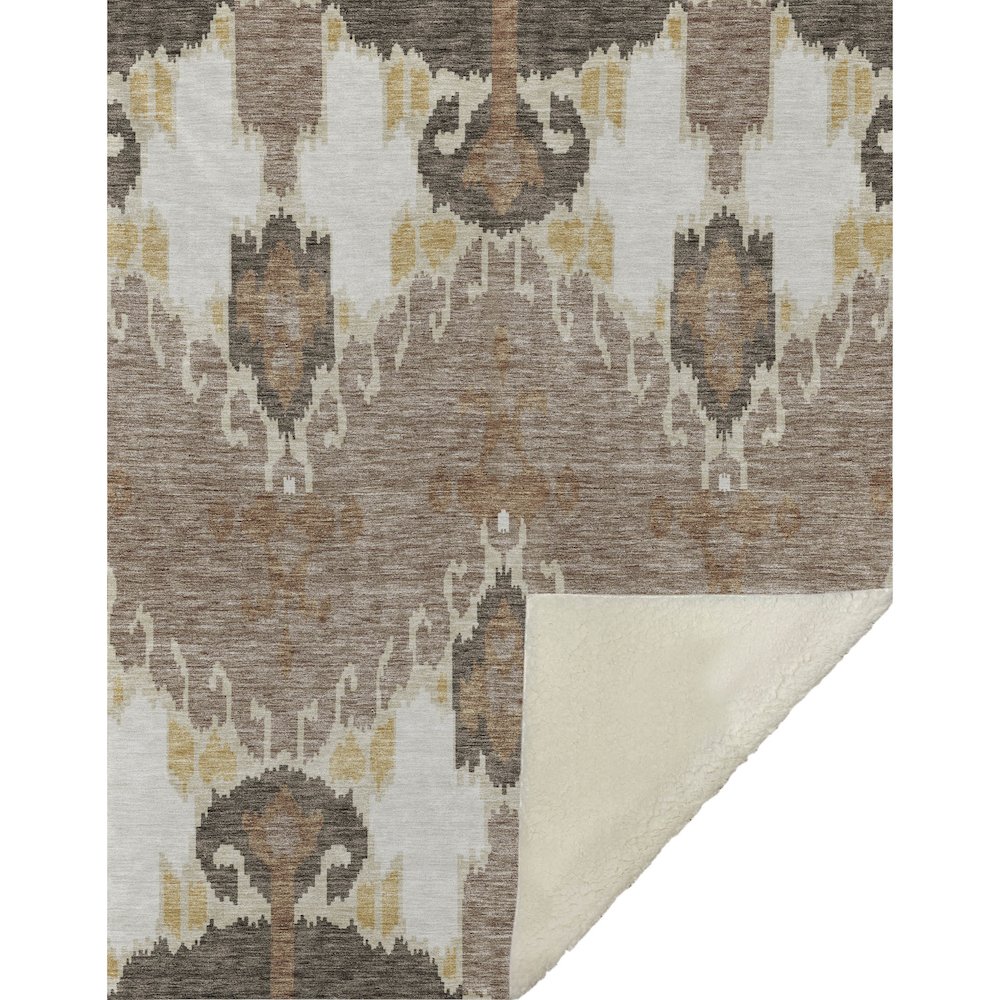 Premium Machine Washable ASB748 Brown 50" x 70" Sherpa Throw Blanket. Picture 1