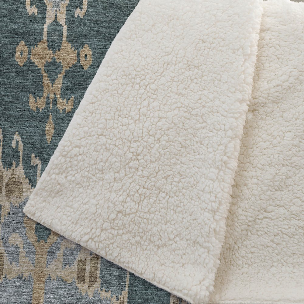 Premium Machine Washable ASB748 Cactus 50" x 70" Sherpa Throw Blanket. Picture 2