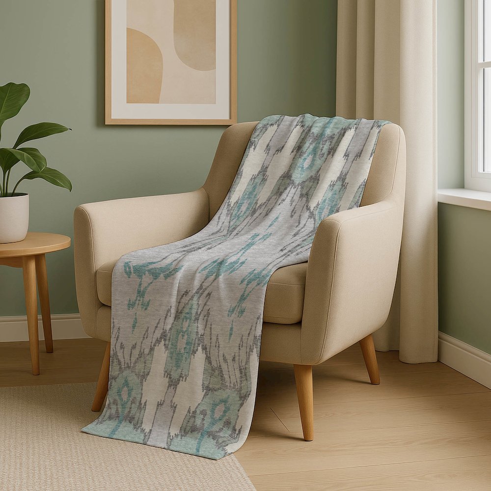 Premium Machine Washable ASB748 Mint 50" x 70" Sherpa Throw Blanket. Picture 5