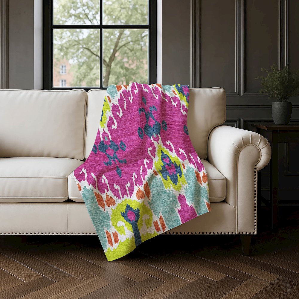 Premium Machine Washable ASB748 Pink 50" x 70" Sherpa Throw Blanket. Picture 4