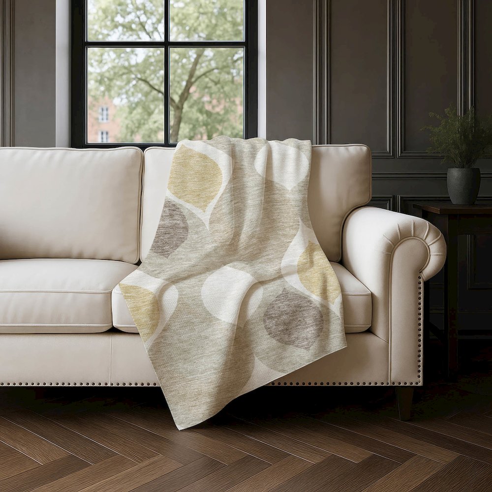 Premium Machine Washable ASB749 Beige 50" x 70" Sherpa Throw Blanket. Picture 4