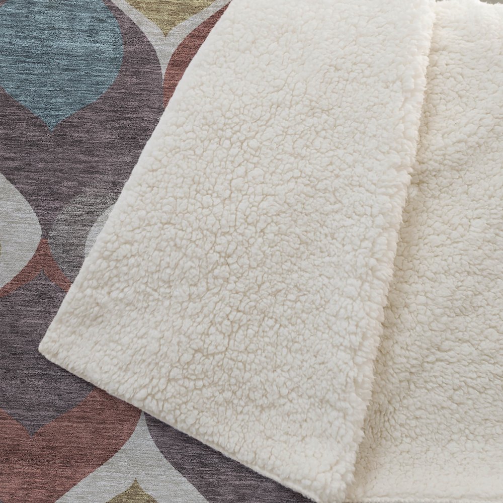 Premium Machine Washable ASB749 Brown 50" x 70" Sherpa Throw Blanket. Picture 2