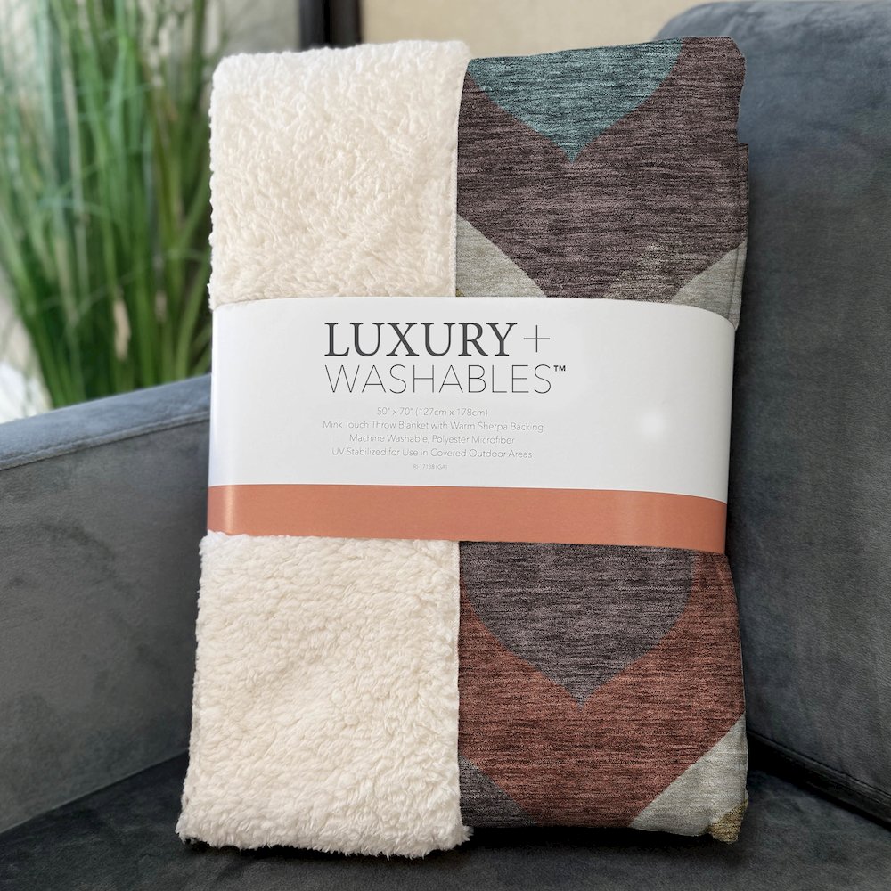 Premium Machine Washable ASB749 Brown 50" x 70" Sherpa Throw Blanket. Picture 3
