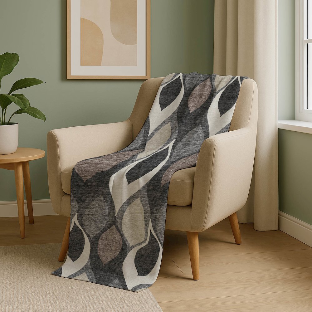 Premium Machine Washable ASB749 Gray 50" x 70" Sherpa Throw Blanket. Picture 5