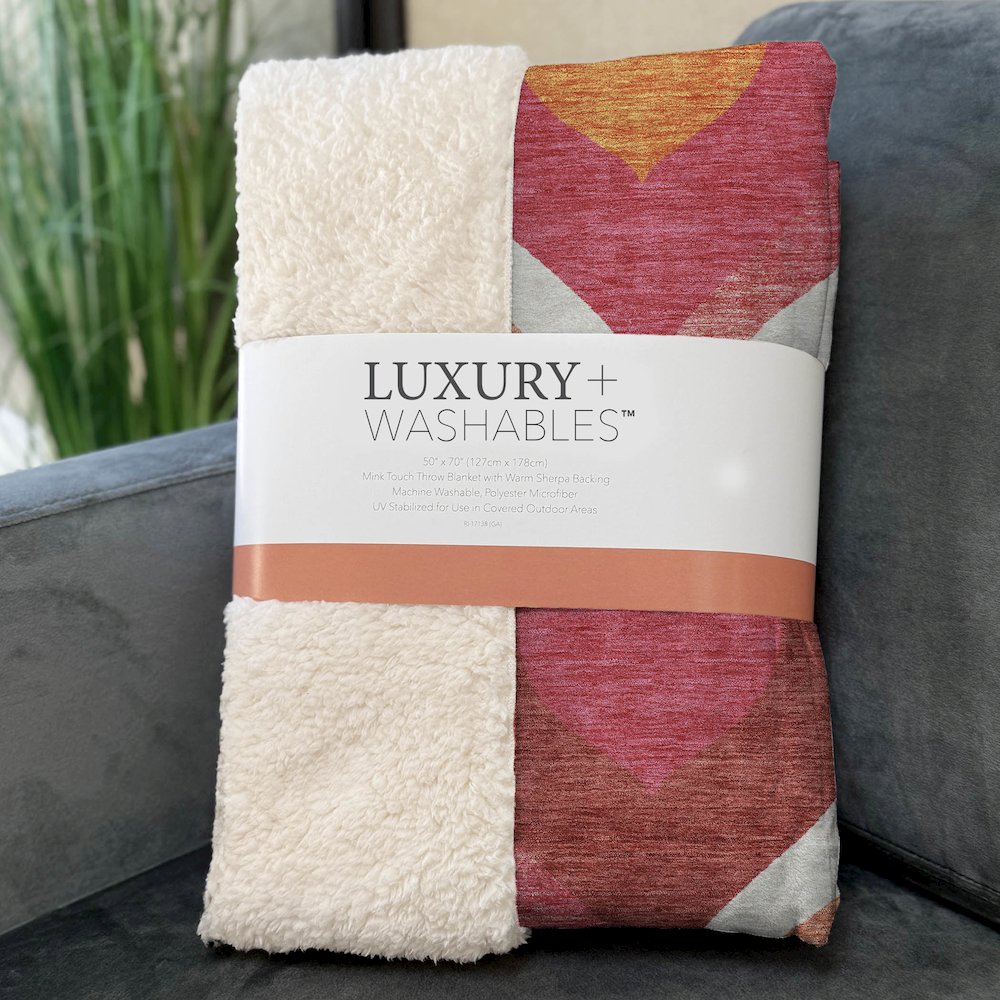 Premium Machine Washable ASB749 Pink 50" x 70" Sherpa Throw Blanket. Picture 3
