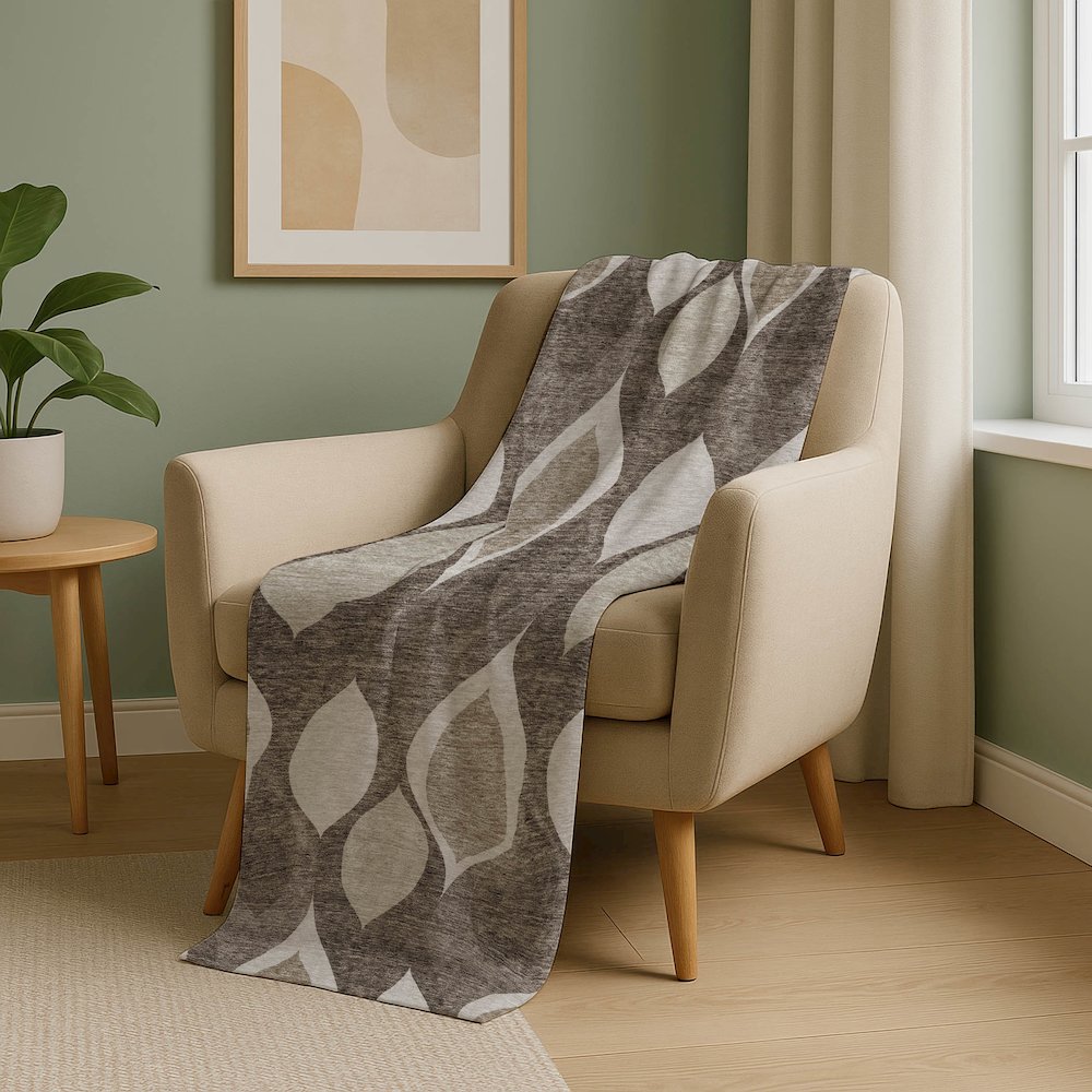 Premium Machine Washable ASB749 Taupe 50" x 70" Sherpa Throw Blanket. Picture 5