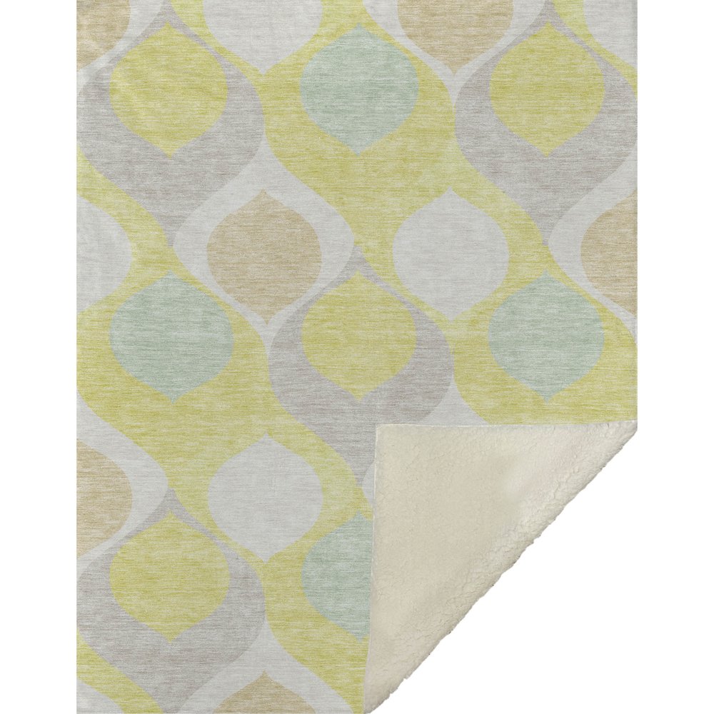 Premium Machine Washable ASB749 Yellow 50" x 70" Sherpa Throw Blanket. Picture 1