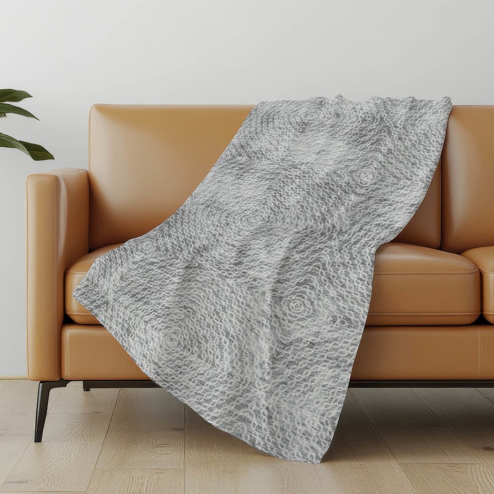 Premium Machine Washable ASB74 Ash 50" x 70" Sherpa Throw Blanket. Picture 4