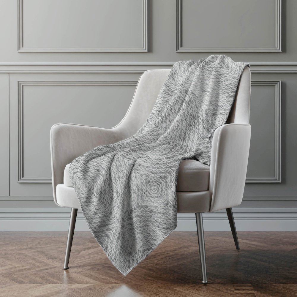 Premium Machine Washable ASB74 Ash 50" x 70" Sherpa Throw Blanket. Picture 5